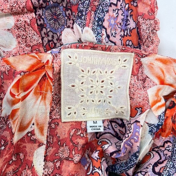 NWOT Johnny Was Scarlet Floral Georgette Midi Dress Size M - Picture 4 of 15